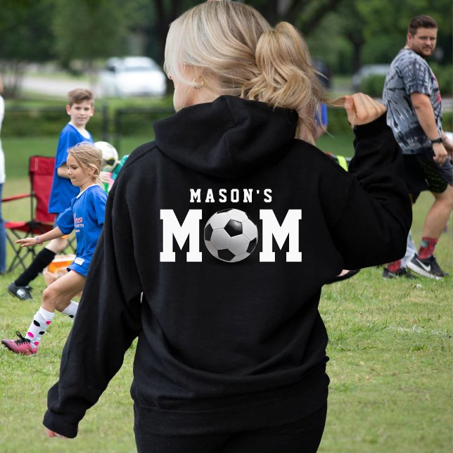 Soccer Mum Kid's Name Parent Black Hoodie (Soccer Mom Kid's Name Parent Black Hoodie
)