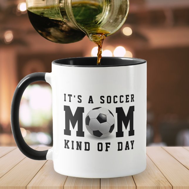 Soccer Mum Kind of Day Black Mug (Soccer Mom Kind of Day Black Mug
)