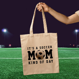 Soccer Mum Kind of Day Black Tote Bag