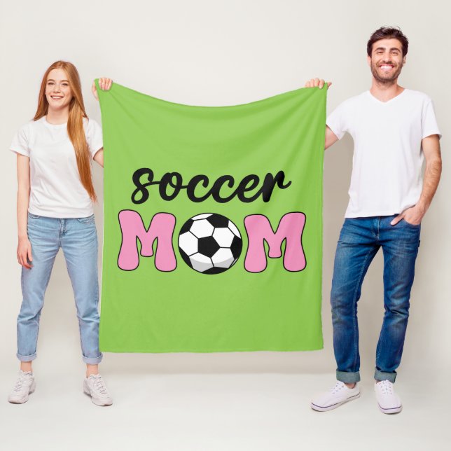 Soccer Mum Mother's Day Fleece Blanket (In Situ)