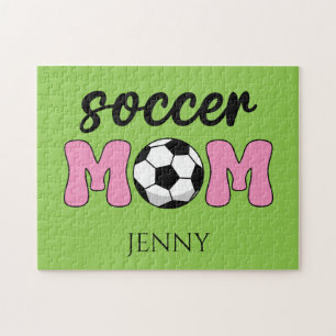 Soccer Mum Mother's Day Personalise Jigsaw Puzzle