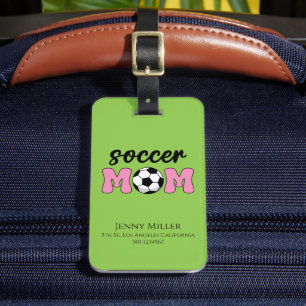 Soccer Mum Mother's Day Personalise Luggage Tag