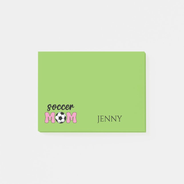 Soccer Mum Mother's Day Personalise Post-it Notes (Front)