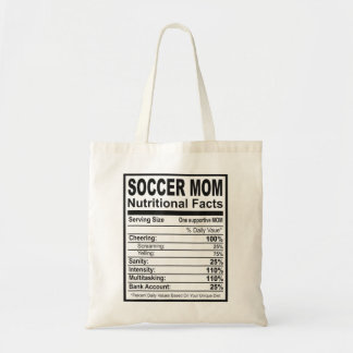 Soccer Mum Nutritional Facts Tote Bag