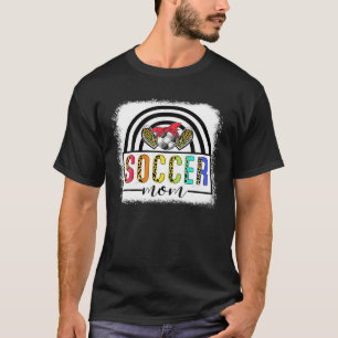 Soccer Mum Rainbow Leopard Funny Soccer Mum Mother T-Shirt