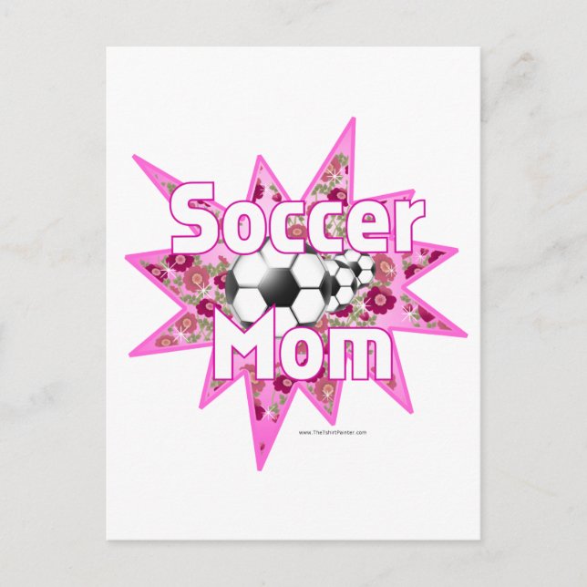 Soccer Mum Roses Postcard (Front)