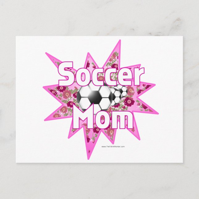 Soccer Mum Roses Postcard (Front)