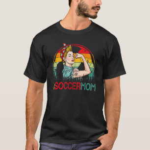 Soccer Mum Soccer Ball Womens Retro Vintage 7 T-Shirt