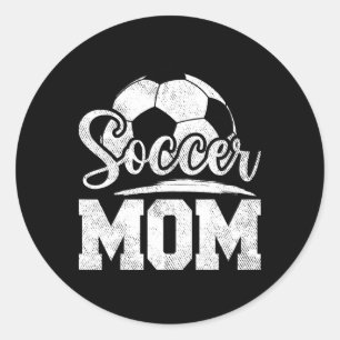 Soccer Mum Soccer Player Game Day Mother's Day  Classic Round Sticker