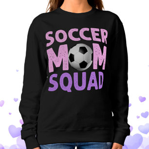 Soccer Mum Squad in Pink and Purple Sweatshirt