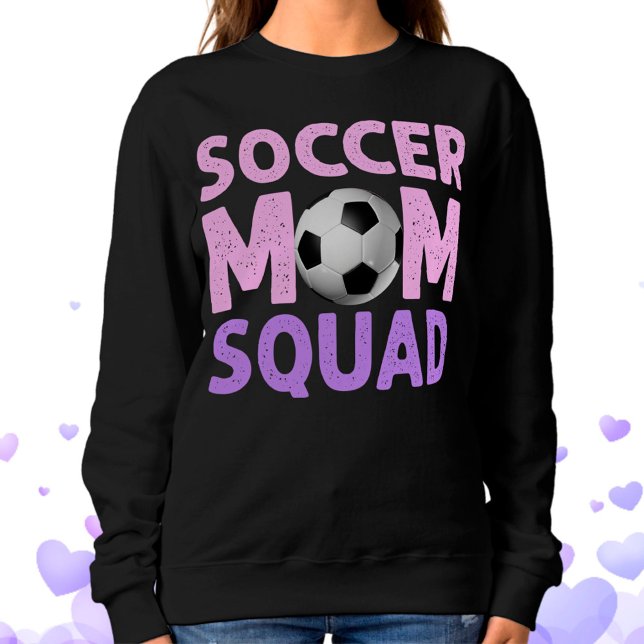 Soccer Mum Squad in Pink and Purple   Sweatshirt (Creator Uploaded)