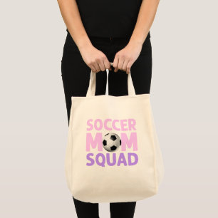Soccer Mum Squad in Pink and Purple    Tote Bag