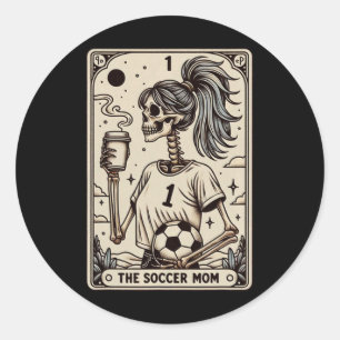 Soccer Mum Tarot Card Classic Round Sticker