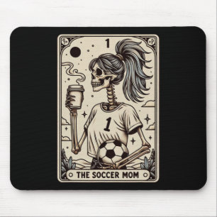 Soccer Mum Tarot Card, Vintage Halloween Soccer Ma Mouse Pad