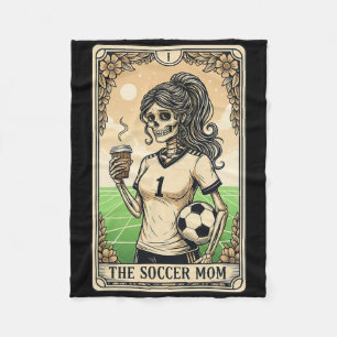Soccer Mum Tarot Card Vintage Halloween Soccer Mam Fleece Blanket