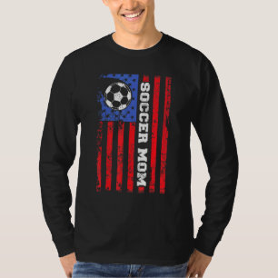 Soccer Mum USA flag All American Mothers T-Shirt