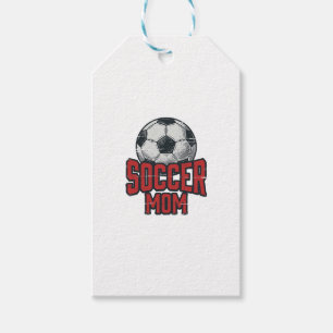 Soccer Mum Vintage Distressed Sports Shirt Design_ Gift Tags
