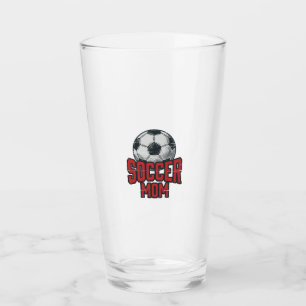 Soccer Mum Vintage Distressed Sports Shirt Design_ Glass