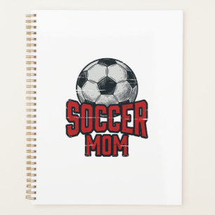Soccer Mum Vintage Distressed Sports Shirt Design_ Planner