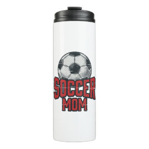 Soccer Mum Vintage Distressed Sports Shirt Design_ Thermal Tumbler