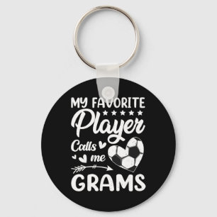 Soccer My Favorite Player Calls Me Grams _1 Key Ring