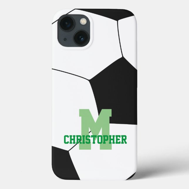Soccer Name Initial Custom Case-Mate iPhone Case (Back)