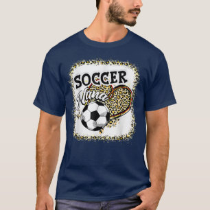 Soccer Nana Grandma Leopard Print Mother's Day Spo T-Shirt