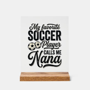 Soccer Nana Vintage Engraving Family Player Shirt_ Acrylic Sign