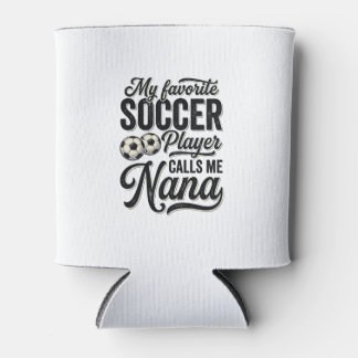 Soccer Nana Vintage Engraving Family Player Shirt_ Can Cooler