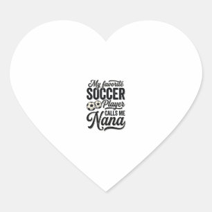 Soccer Nana Vintage Engraving Family Player Shirt_ Heart Sticker