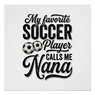 Soccer Nana Vintage Engraving Family Player Shirt_ Poster