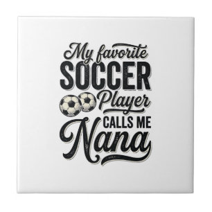 Soccer Nana Vintage Engraving Family Player Shirt_ Tile