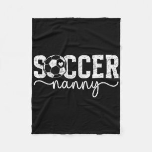 Soccer Nanny Grandma Proud Nanny Of A Soccer Playe Fleece Blanket