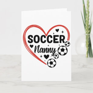 Soccer Nanny Heart Soccer Player Nanny Card