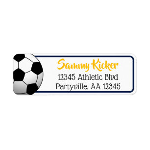 Soccer Navy & Gold Address