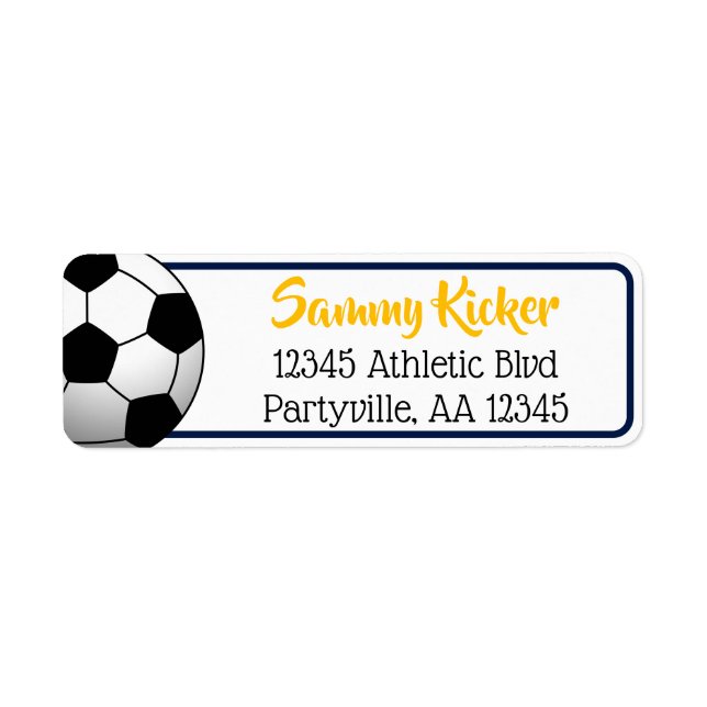 Soccer Navy & Gold Address (Front)