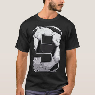 Soccer Ninth 9th Birthday Boy Nine 9 Years Old Bda T-Shirt