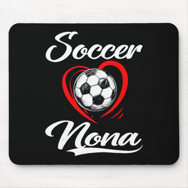 Soccer Nona Soccer Heart Family Matching  Mouse Pad (Front)