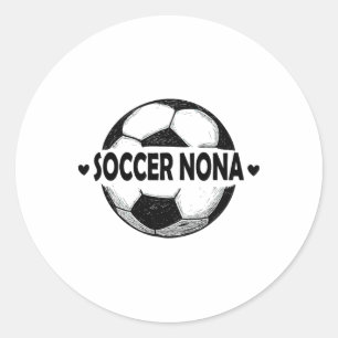 Soccer Nona Soccer Player Sports Team  Classic Round Sticker