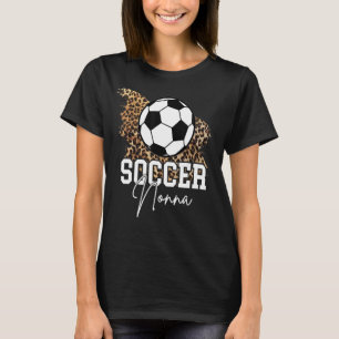 Soccer Nonna Leopard Heart T-Shirt
