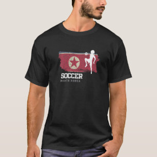 Soccer North Korea Flag Football Womens Soccer Gir T-Shirt