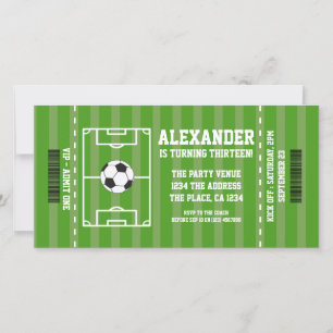 Soccer Novelty Ticket Personalised Sport Card