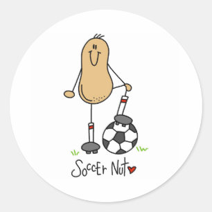 Soccer Nut Classic Round Sticker