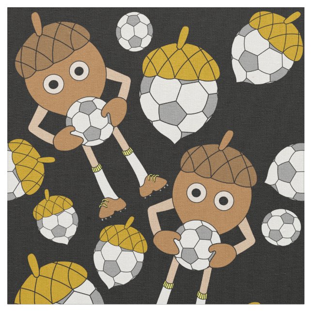 Soccer Nut Pattern Fabric (Close Up)