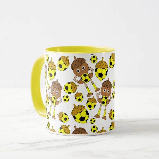 Soccer Nut Pattern Mug (Front Left)