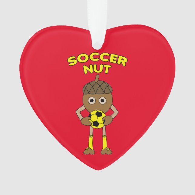 Soccer Nut Text Ornament (Front)