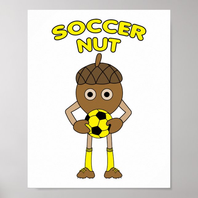 Soccer Nut Text Poster (Front)