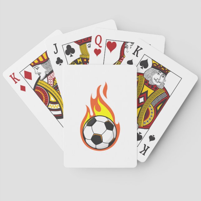Soccer on Fire Playing Cards (Back)