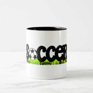 Soccer (On Grass) Two-Tone Coffee Mug