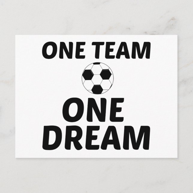 SOCCER ONE TEAM ONE DREAM POSTCARD (Front)
